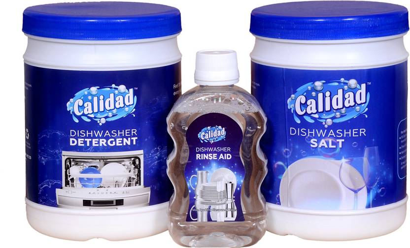 Calidad Dishwasher Detergent Powder1 Kg, Salt1 Kg & Rinse Aid 250 ml