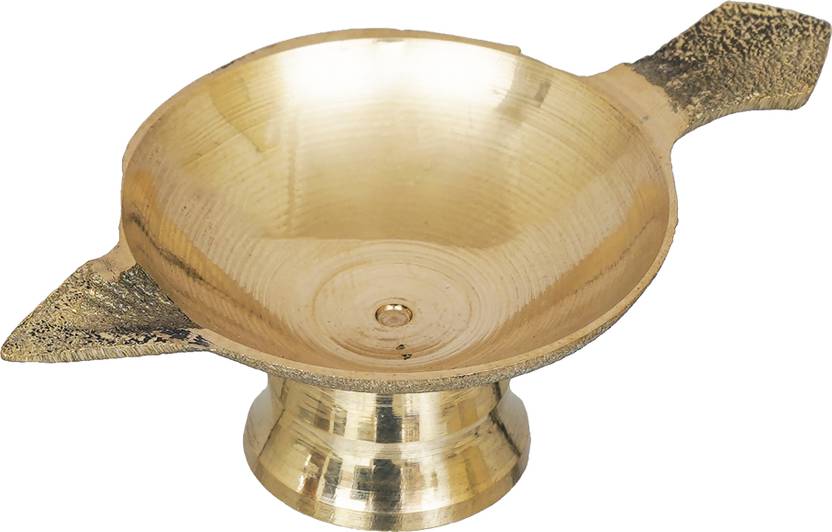 eCraftIndia Traditional Decorative Brass Diya Brass Table Diya