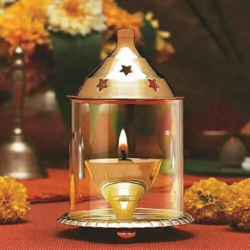 QUACE Akhand Diya Brass Table Diya