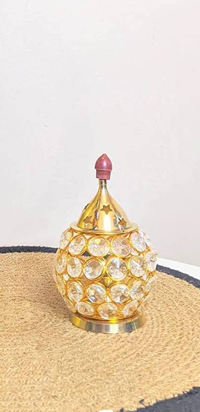 QUACE Brass, Crystal Table Diya
