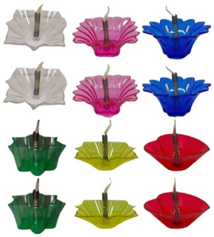 Mora Plastic (Pack of 12) Table Diya Set Price in India Buy Mora