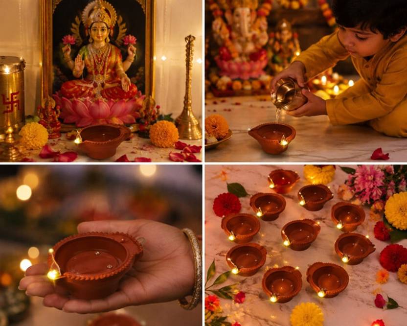 Calado Water Sensor Diya for Diwali Puja Candle