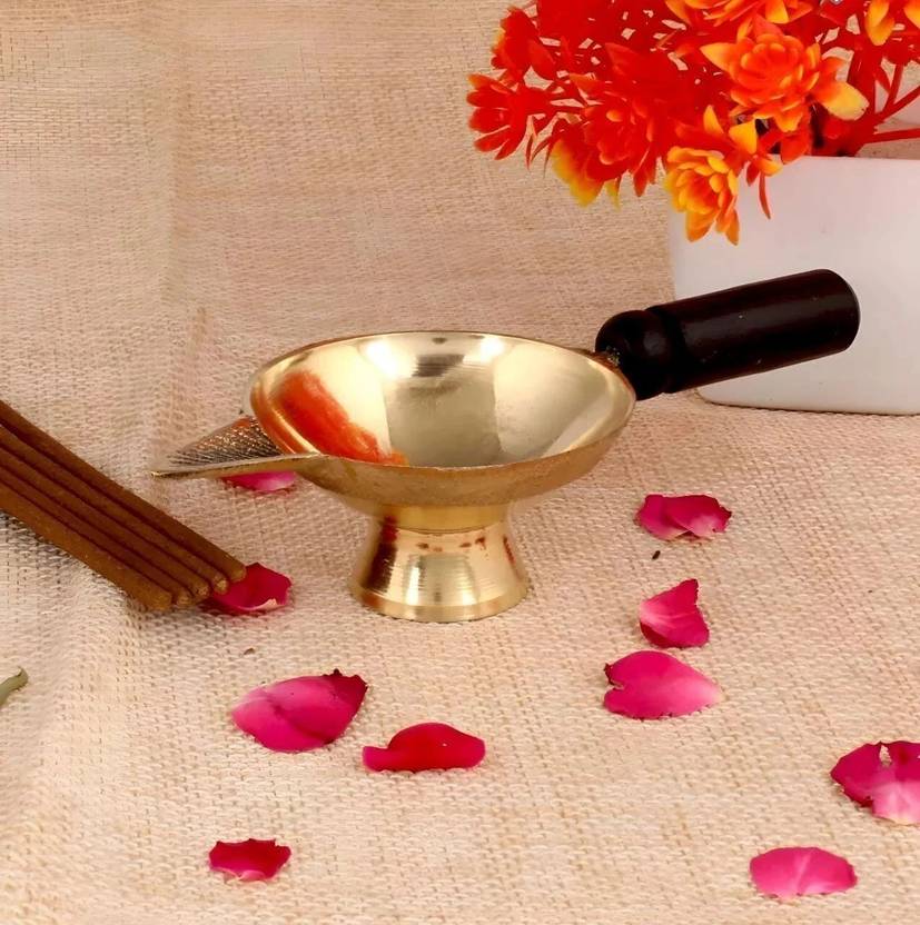 divine mart Brass diya set Brass Table Diya