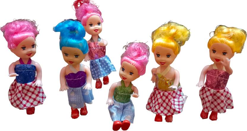 AKTOON TOYS Alviya 6 Sisters Doll with Beautyful Hair & Movable Body Parts Doll Set