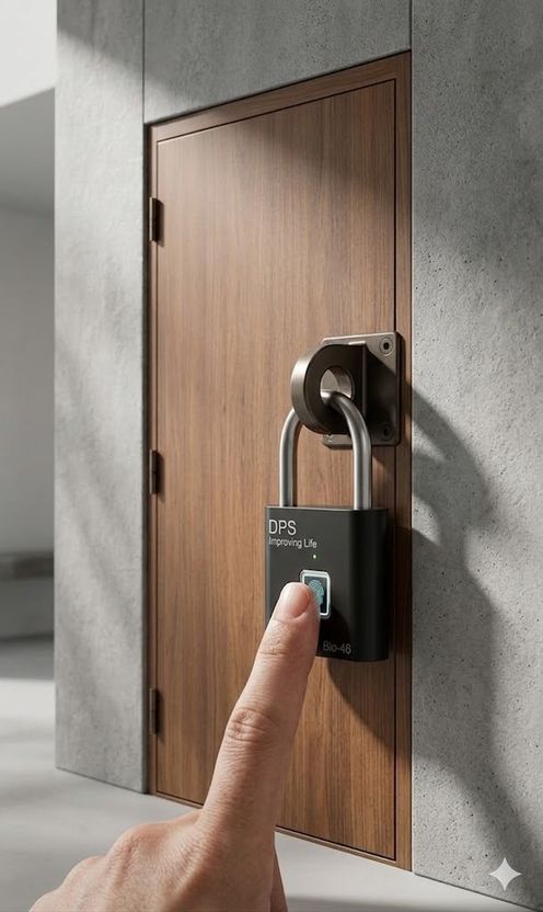 DPS Smart Fingerprint Padlock Combination Lock Pack of 1 - Image 4