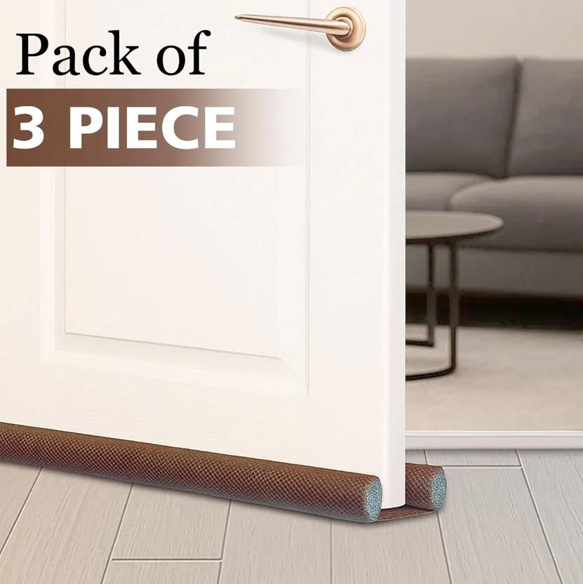 adjgang DBS-BROWN-P5 Door Bottom Seal Strip for Dust, Noise & Insect Protection Door Draft Stopper Door Mounted Door Stopper