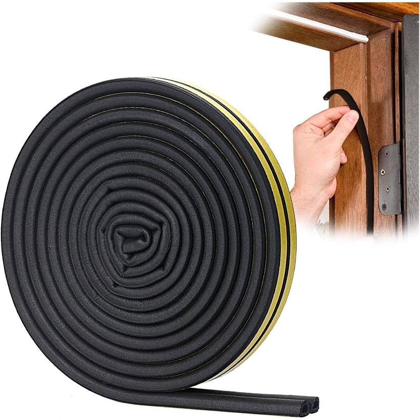 Betlex D Shaped Self-Adhesive Epdm Doors and Windows Foam Seal Strip Rubber 3 m Duct Tape