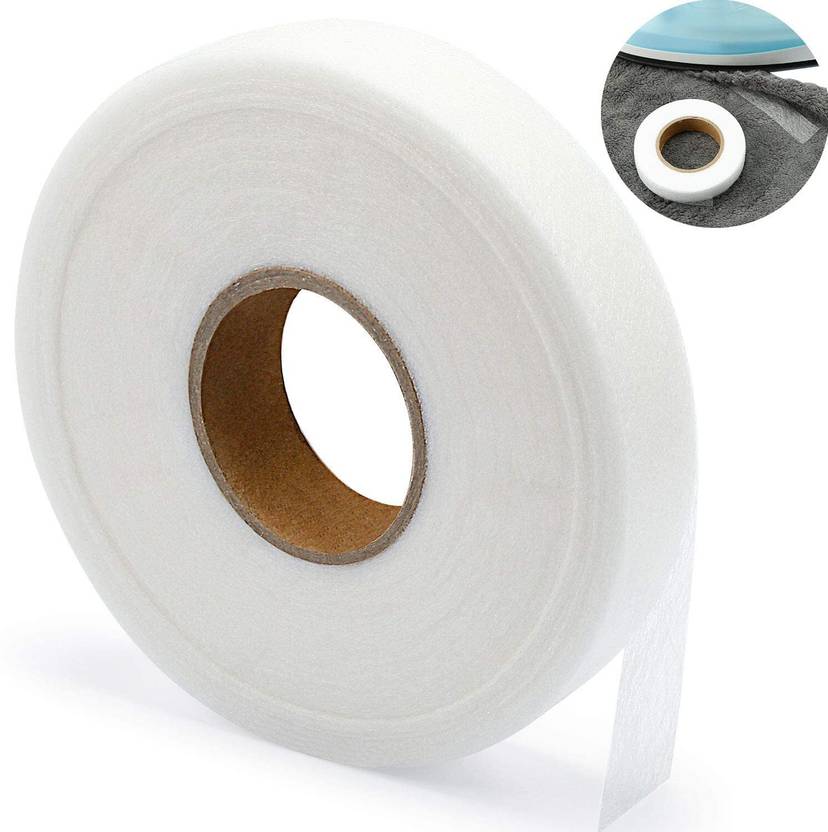 LumiUrban Rivil Civil Fabric Fusing Dual Sided Adhesive Hem Tape (White) 22 Count Aida Cloth