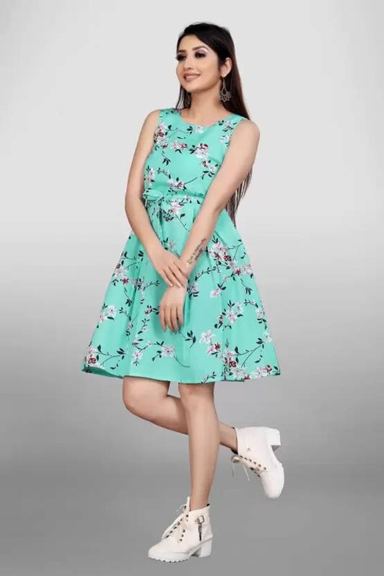 AK Fashion Women A-line Multicolor Knee Length Dress