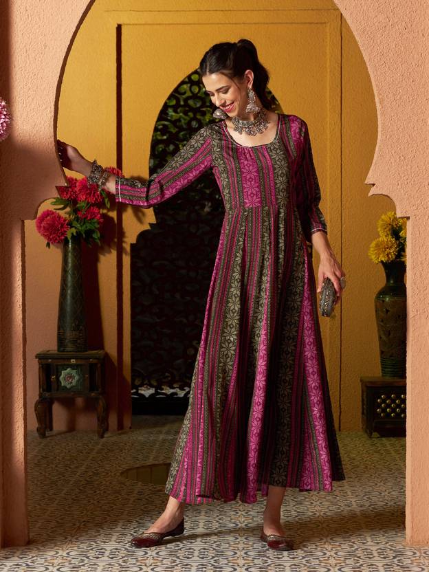 Shae by SASSAFRAS Women Maxi Multicolor Full Length Dress