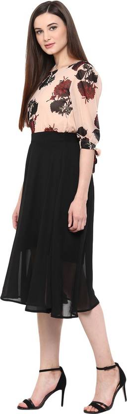 Women Fit and Flare Pink Dress