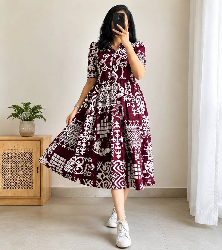 Lakshita Fashion Printed Viscose Rayon Stitched Flared/A-line Gown