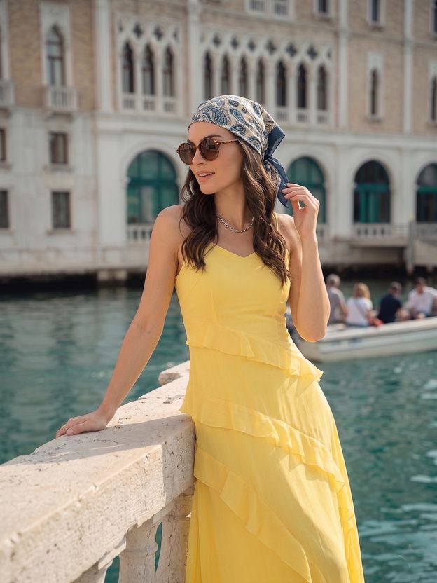 AAYU Women Layered Yellow Maxi Dress - Image 4
