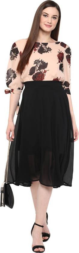 Women Fit and Flare Pink Dress