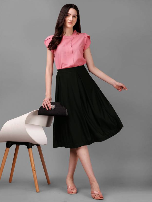 Kinjo Women A-line Pink Knee Length Dress