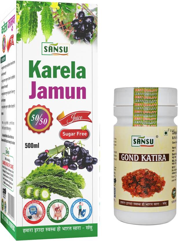 SANSU HEALTH CARE Karela Jamun Juice 50/50 with Gond Katira 100g Price