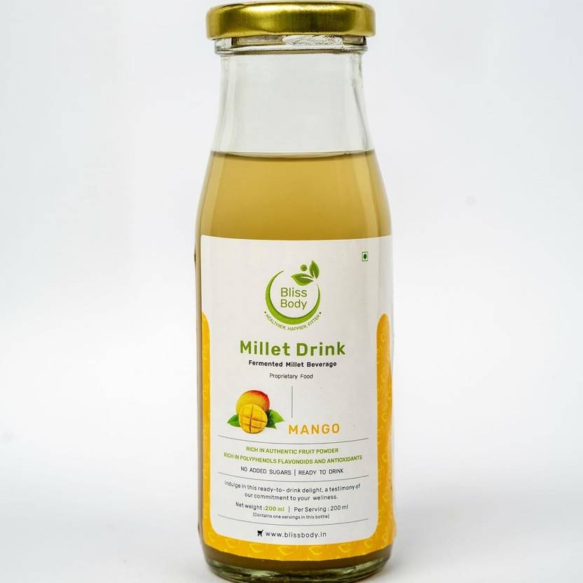Bliss Body SugarFree Mango Flavoured Millet Fermented Beverage Drink