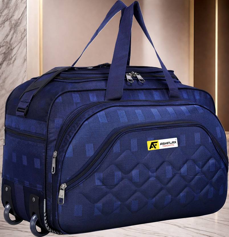 ASHFLAX 0L Strolley Duffle Bag - Luggage Bag for men & women with 2 wheeels Duffel With Wheels (Strolley)