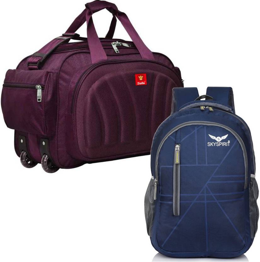 SkySprit (Expandable) 35L Spider Design Backpack with Duffle bag with