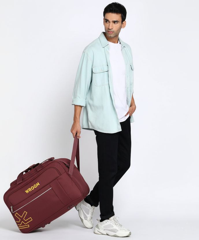 WROGN WRN-70L 24 Inch Maroon Wheeled Duffel - Image 5