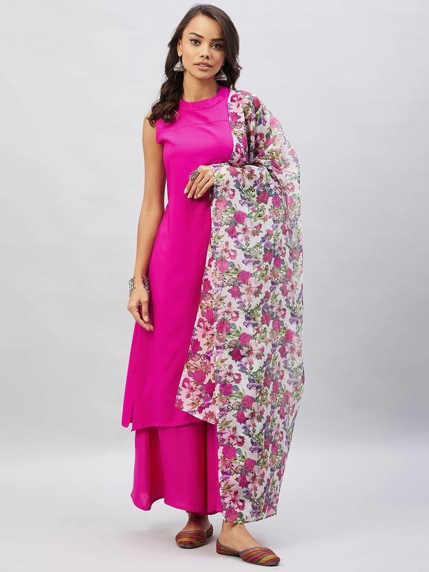 InWeave Organza Printed Multicolor Women Dupatta