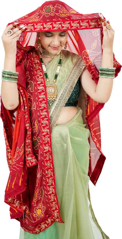 Avilhara Poly Georgette Embroidered Women Dupatta