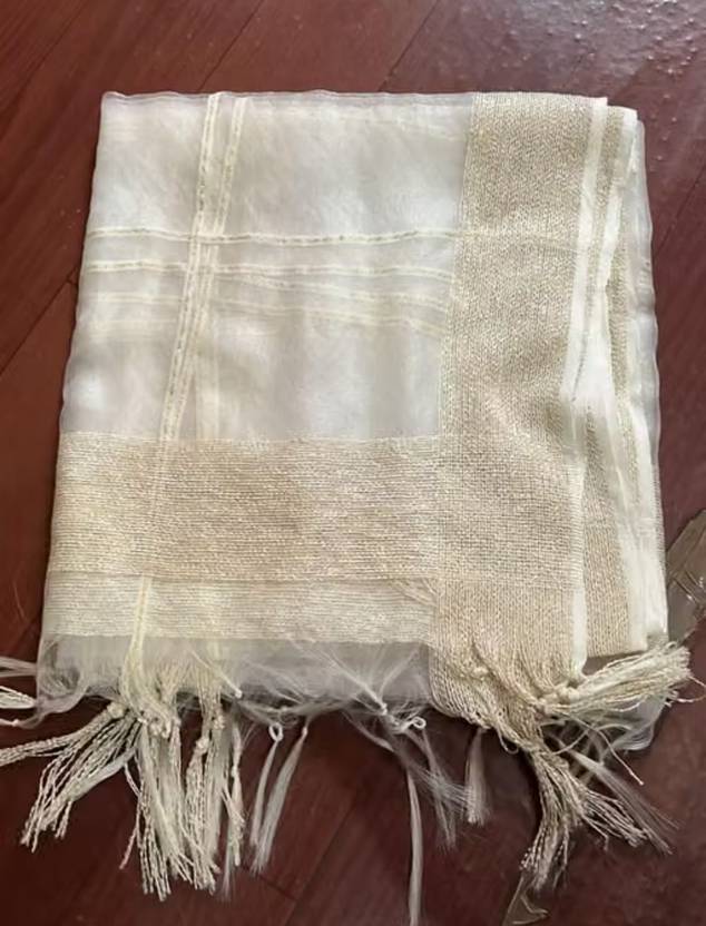 LinenIndia Khadi Cotton, Linen Blend Woven Women Dupatta