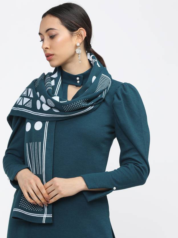 Vishudh Pure Cotton Printed Blue Women Dupatta