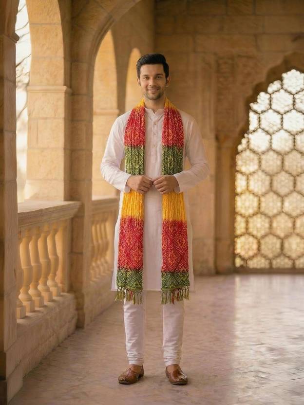 Zamour Chiffon Printed Multicolor Men Dupatta
