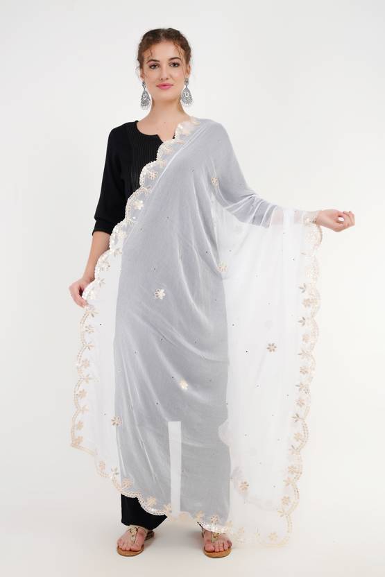 KARTHAV FASHION Chiffon Embellished Women Dupatta