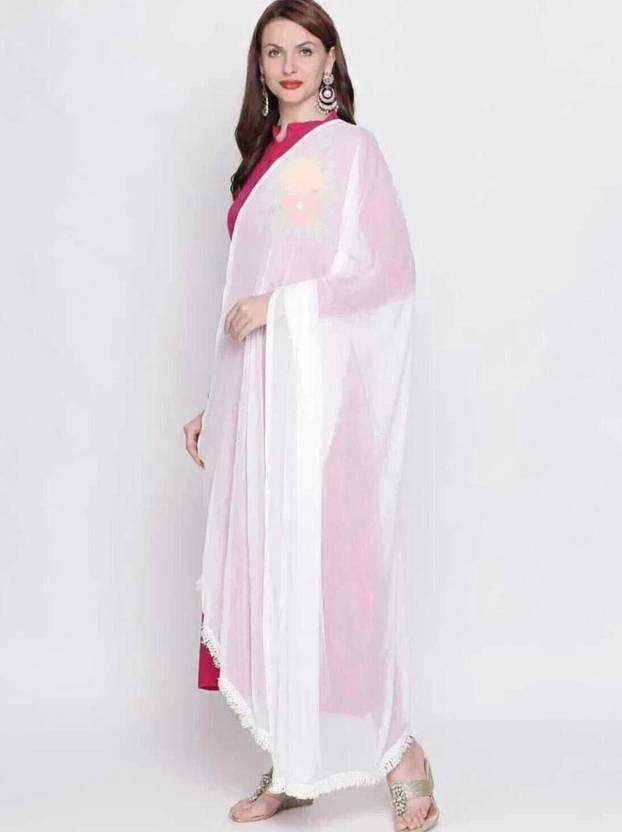 VaIdehi Chiffon Solid Women Dupatta