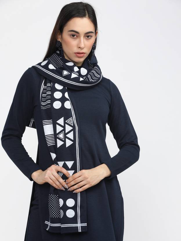 Vishudh Pure Cotton Printed Blue Women Dupatta