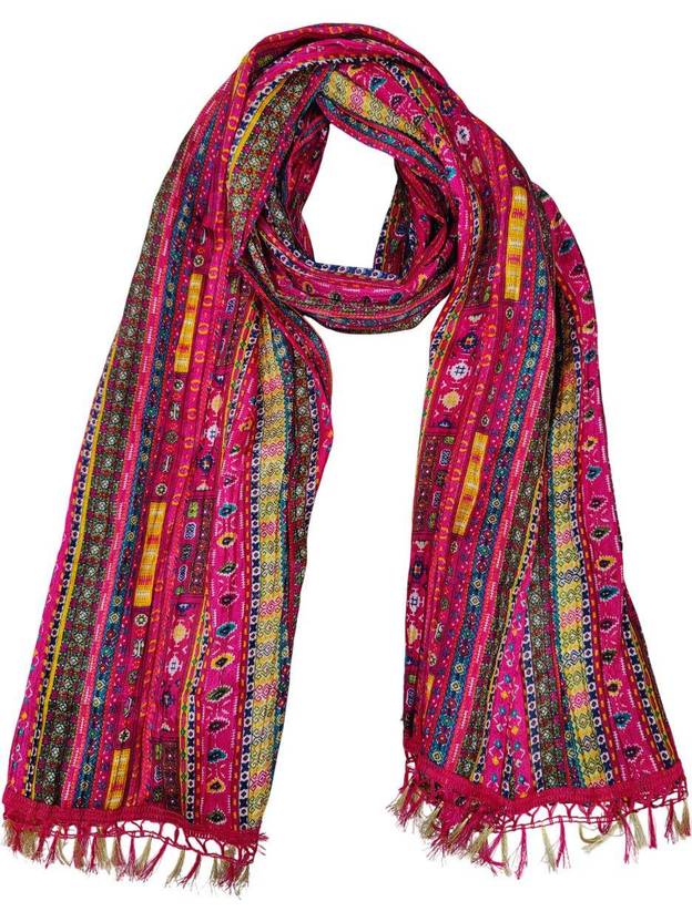 Honey Fashion Polyester Printed Pink Unisex Dupatta