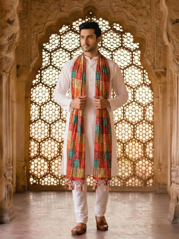 Zamour Chiffon Printed Multicolor Men Dupatta