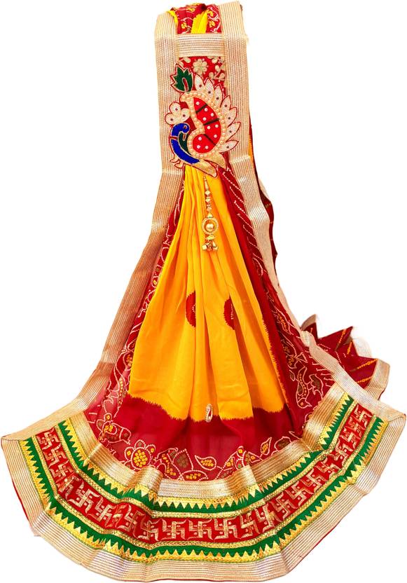 AVILHARA Bandhni House Poly Georgette Printed Women Dupatta