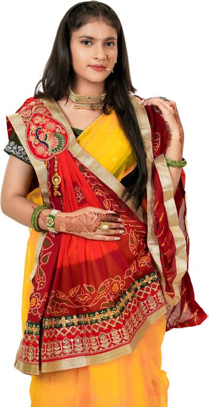 AVILHARA Bandhni House Poly Georgette Printed Women Dupatta