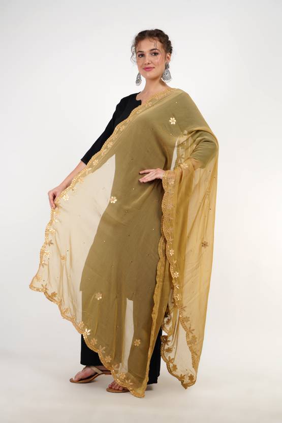 KARTHAV FASHION Chiffon Embellished Women Dupatta
