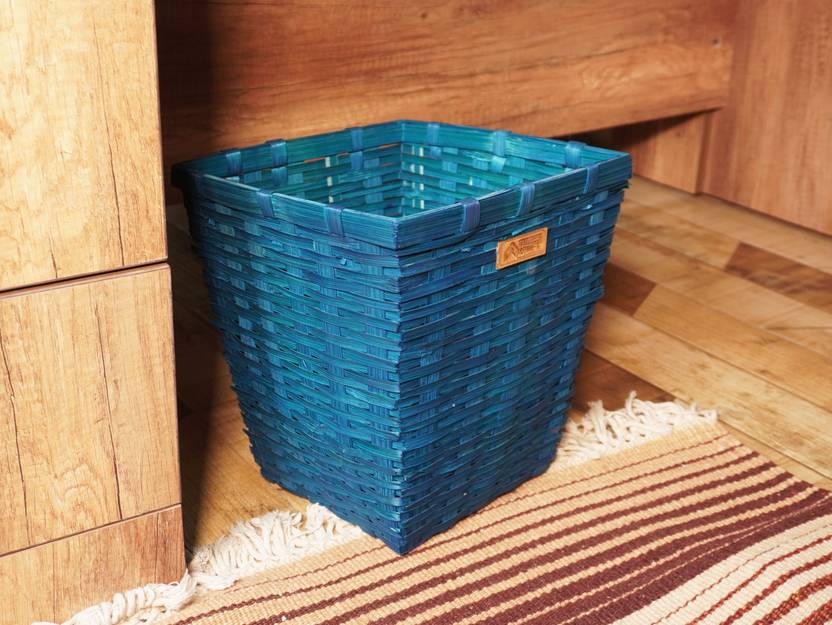 Tribeskraft Bamboo Eco-Friendly Paper Bin-Square-Large-12x12x12inches Bamboo Dustbin