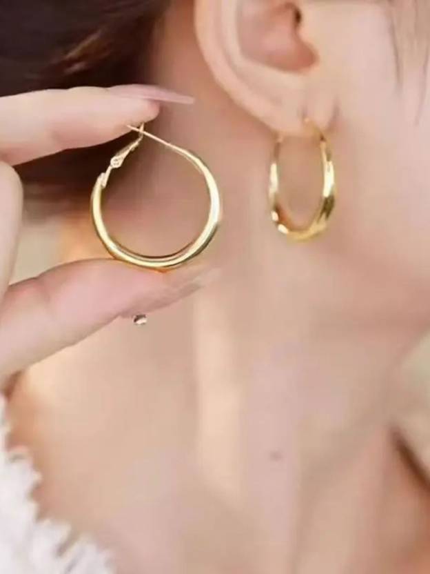 SZN Hoop Earrings Alloy Drops & Danglers