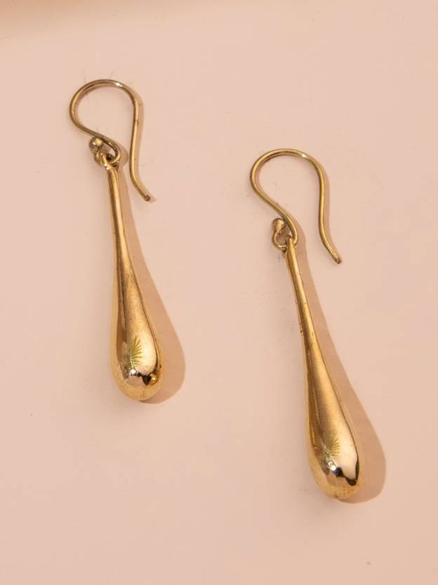 Studio One Love Daily Wear Drops Earrings - Minimal Gold And Silver-Plated Brass Earrings Brass Drops & Danglers