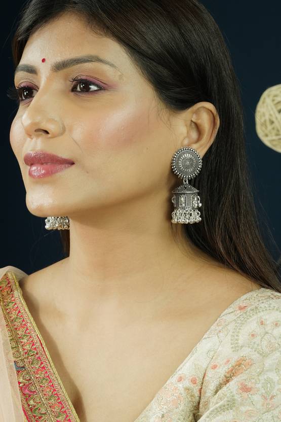 jill fashion Premium Oxidised Earring for Women and Girls Alloy Jhumki Earring