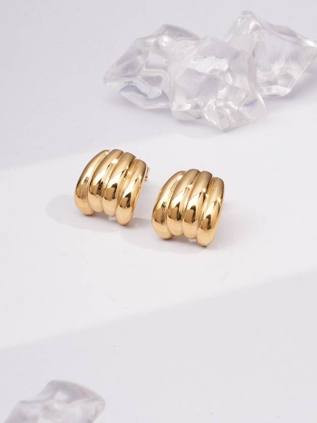 PALMONAS Auric Crest Studs
for Women - Waterproof & Anti-Tarnish Stainless Steel Stud Earring