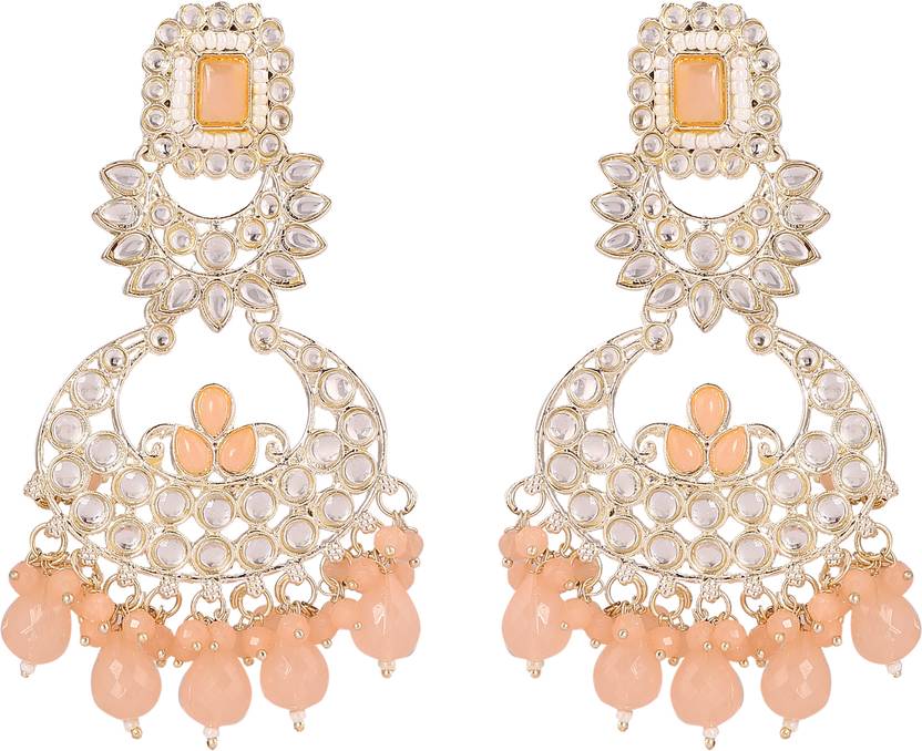 Zarmar fashion CHANDBALI DROP EARRINGS Beads, Pearl Alloy Chandbali Earring