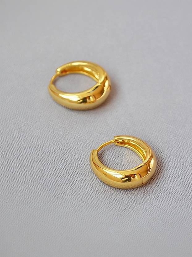 Aksha Collection Gold plated hoop earring 0 Alloy, Brass Hoop Earring