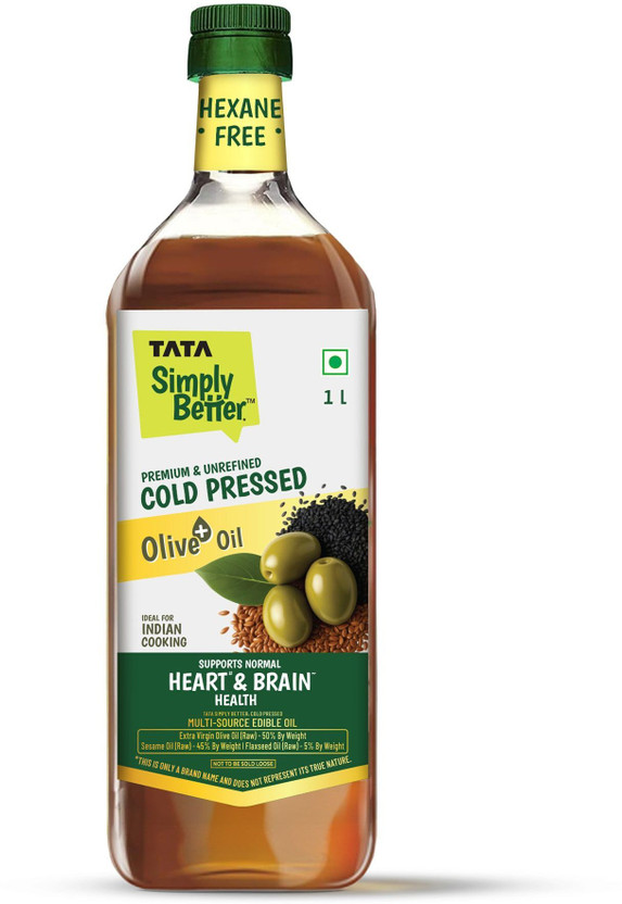 Tata Simply Better Cold Pressed Olive oil + Blend 1L (Extra