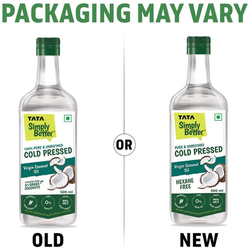 Tata Simply Better Virgin Cold Pressed Coconut Oil 500 ml - Image 2