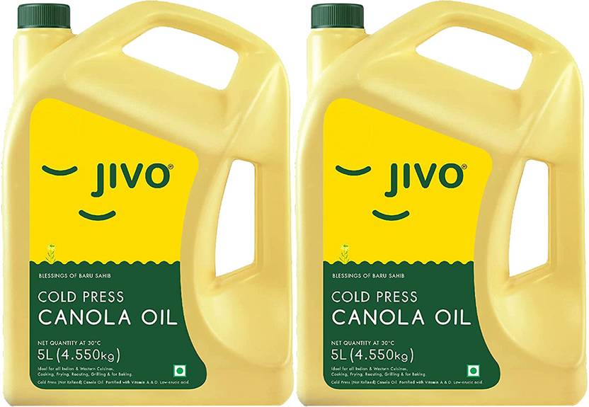 JIVO Canola Cold Pressed Cooking Oil Canola Oil Can Price in India