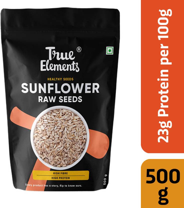 True Elements Raw Sunflower Seeds, Healthy Seeds, Rich in Calcium, High