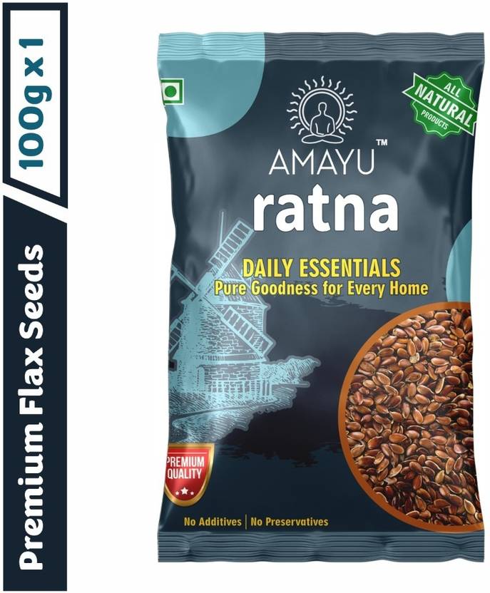 AMAYU Ratna Premium Brown Flax Seeds | High Fiber, Protein & Omega-3 Rich Superfood Brown Flax Seeds