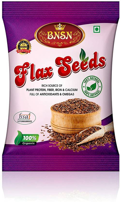 BNSN Organic Flax Seeds-500gm |Alsi |Lin Seeds|Avise Ginjalu For Weight Loss Brown Flax Seeds